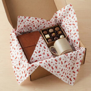 Yılbaşı Baskılı Pelur Kağıt (32x45 cm) - 500 Adet | Paketlerinizde Yeni Yıl Işıltısı - 3